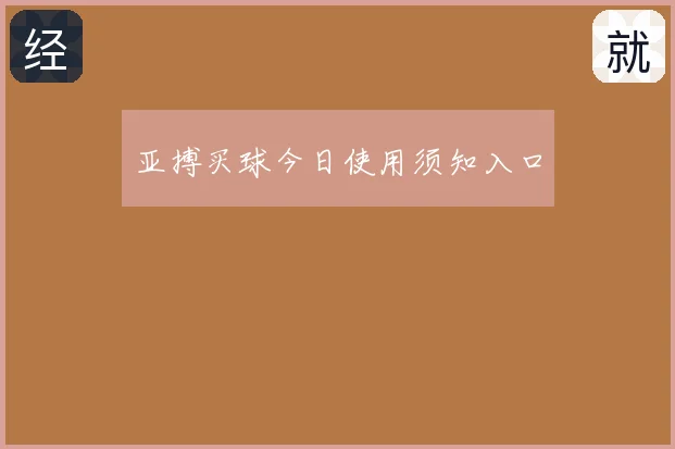 亚搏买球今日使用须知入口
